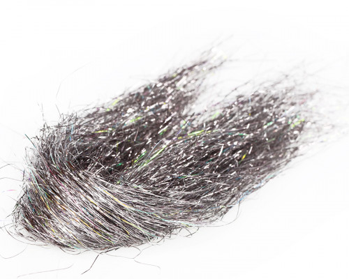 Fine 3D Tinsel Hair, Light Gray UVR / 90